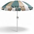 Parasolver in groen beige en wit met een verstelbare stang van 150 x 150 x 250cm