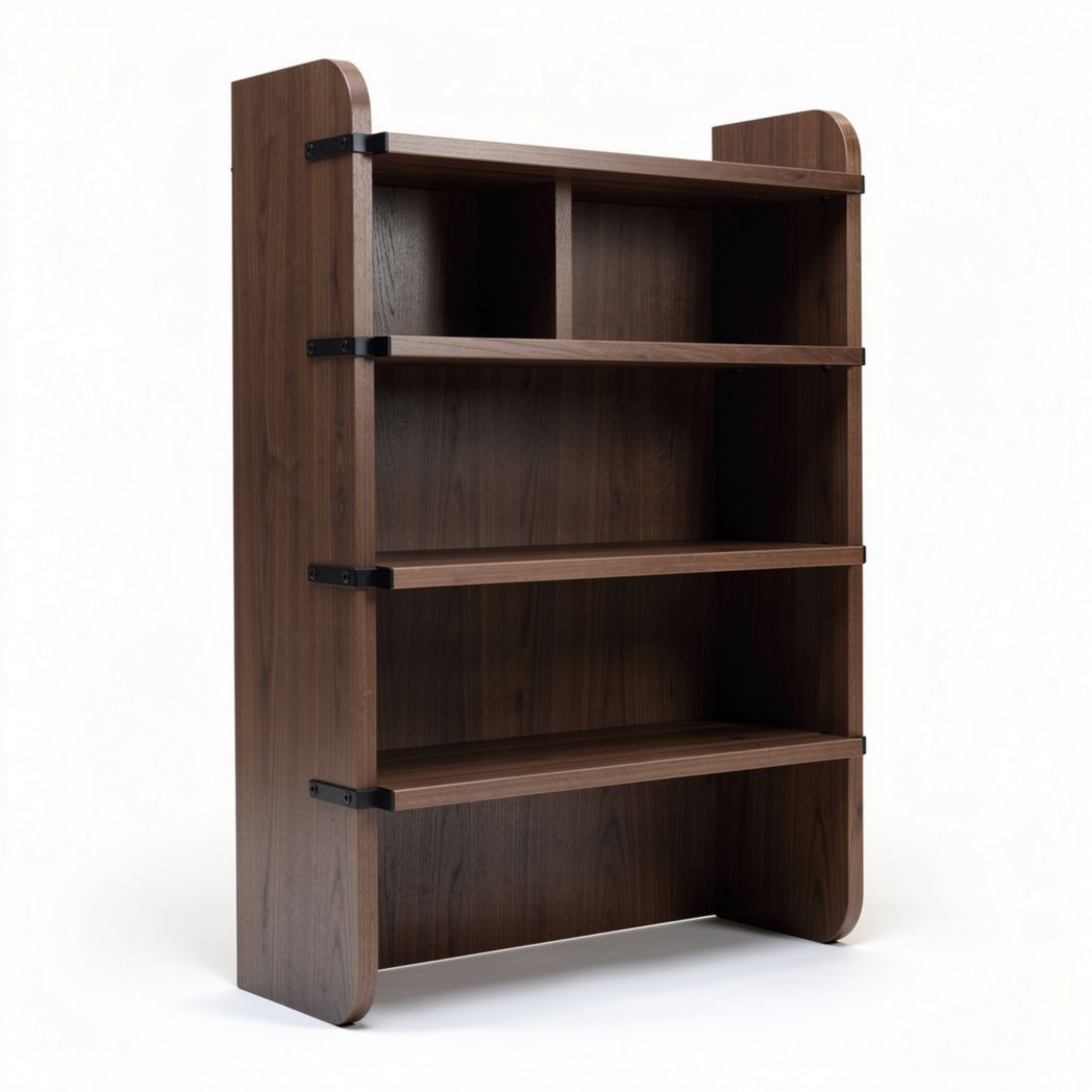 Houten boekenrek voor woonkamer 120 x 80 x 30cm met vier planken