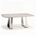 Marmeren salontafel met roestvrijstalen poten 120 x 80 x 40cm